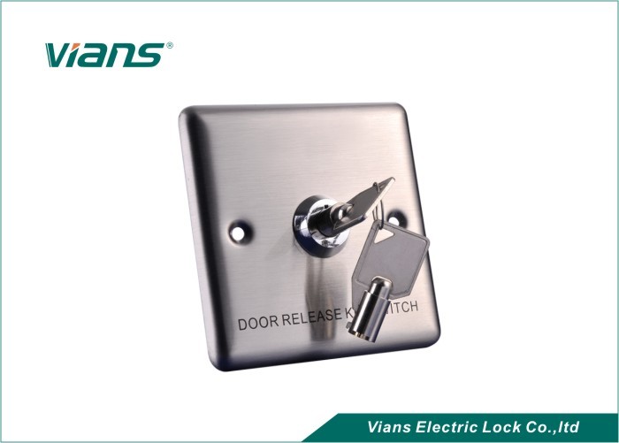 Popular Stainless Steel Door Exit Button With Key For Door Security System