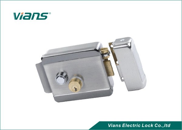Stainless Steel 12V Durable Electric Rim Lock For Wooden Door / Metal Door