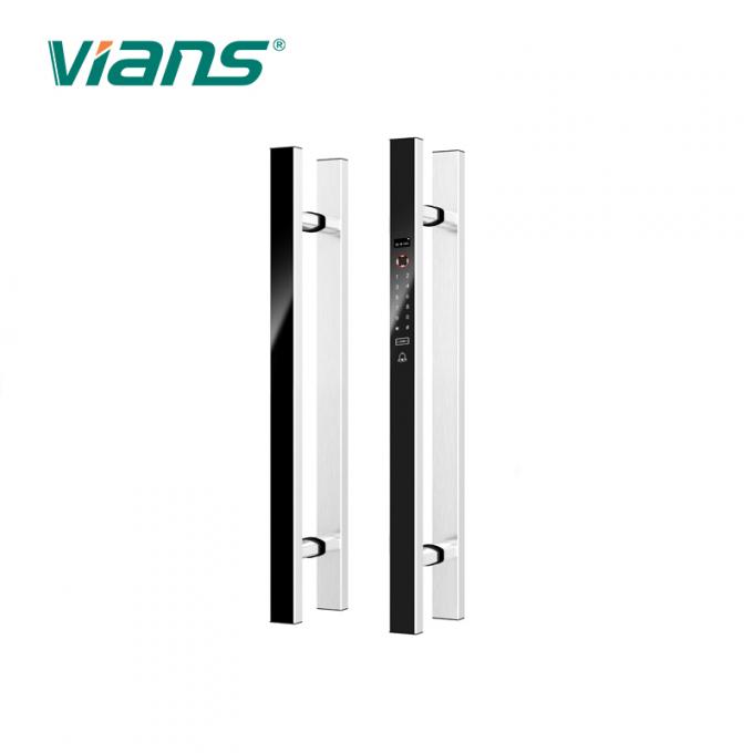 Home Smart Biometric Sliding Glass Door Handle With Key Lock 0