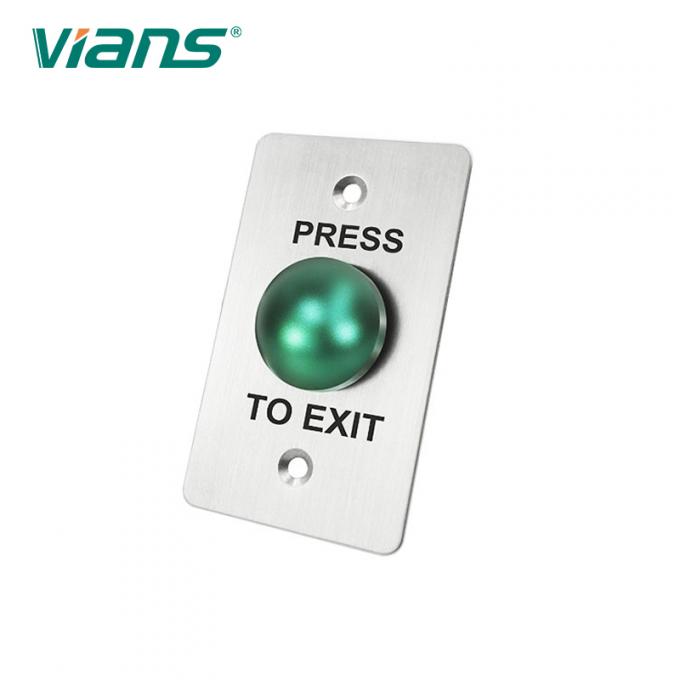 Rectangle Shaped Green IP50 Door Exit Button Customized Push Switch 0