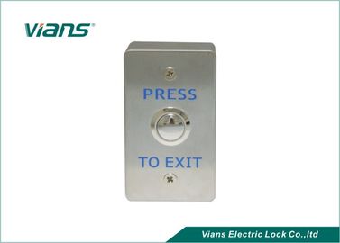 Steel Push To Exit Switch 86 * 50 * 20mm Without Back Box For Door Access Control