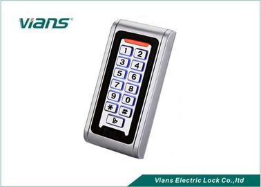 2000 Cards Metal door access keypad , Waterproof MF / EM Card  Reader