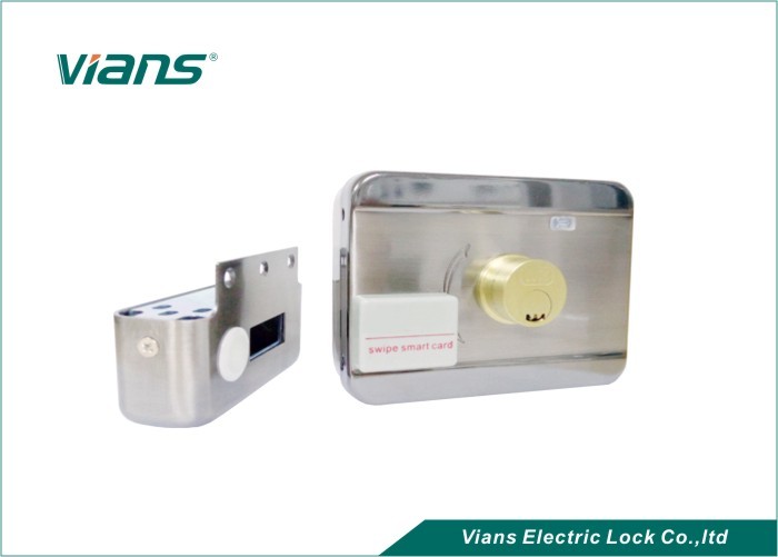 Standalone 12V Electric Mechanical Lock with Card Proximity For Wooden Door / Metal Door