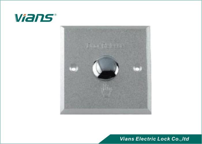 Waterproof Aluminium Push Button Exit Switch 86 * 86 * 20mm For Door Release